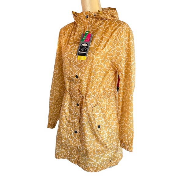 Joules Jackets & Coats Nwt Joules Go Lightly Packable Raincoat Gold
